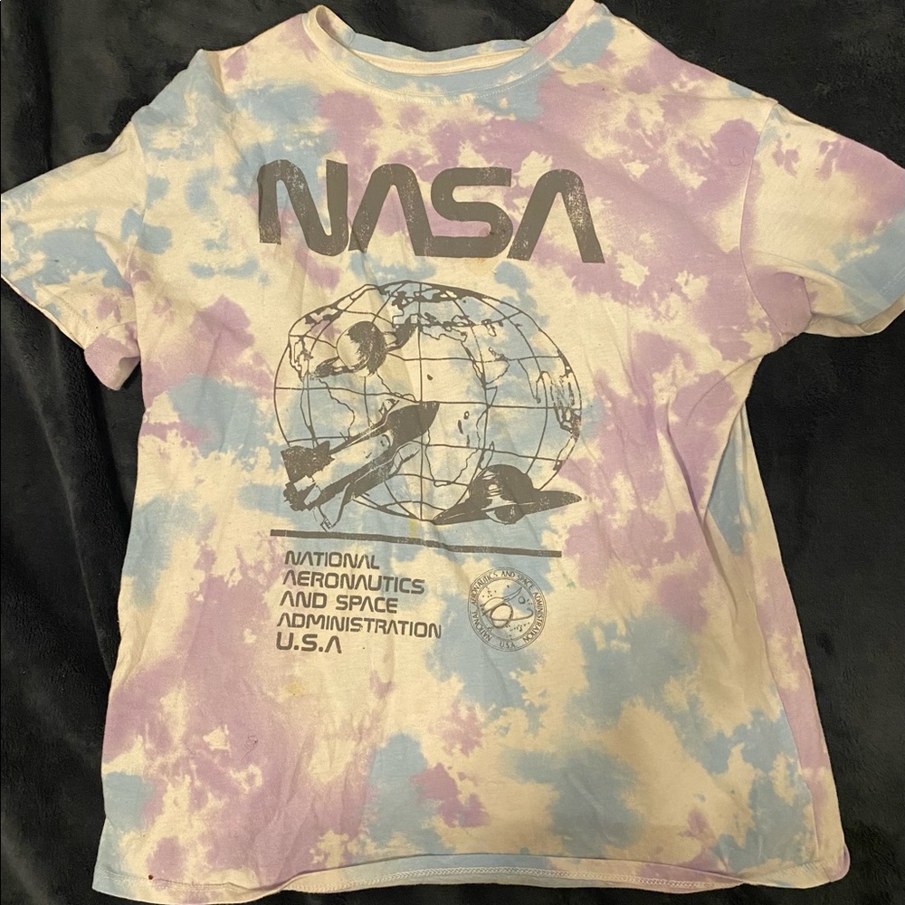 NASA Blue Tie Dye T-shirt Kids size XL